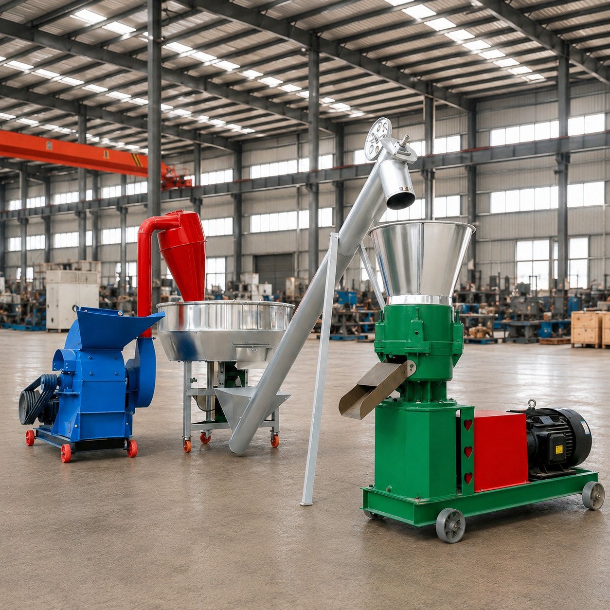 Small feed mill solution for animal feed production line chicken cattle sheep livestock feed processing equipment factory use